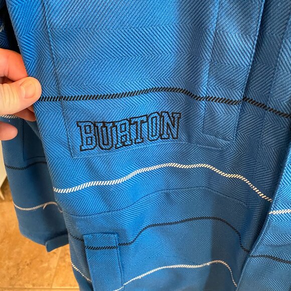 Burton Dryride Hooded Thermolite DHAKA Ski Snowboard Jacket BLUE Men's XL - Picture 3 of 15
